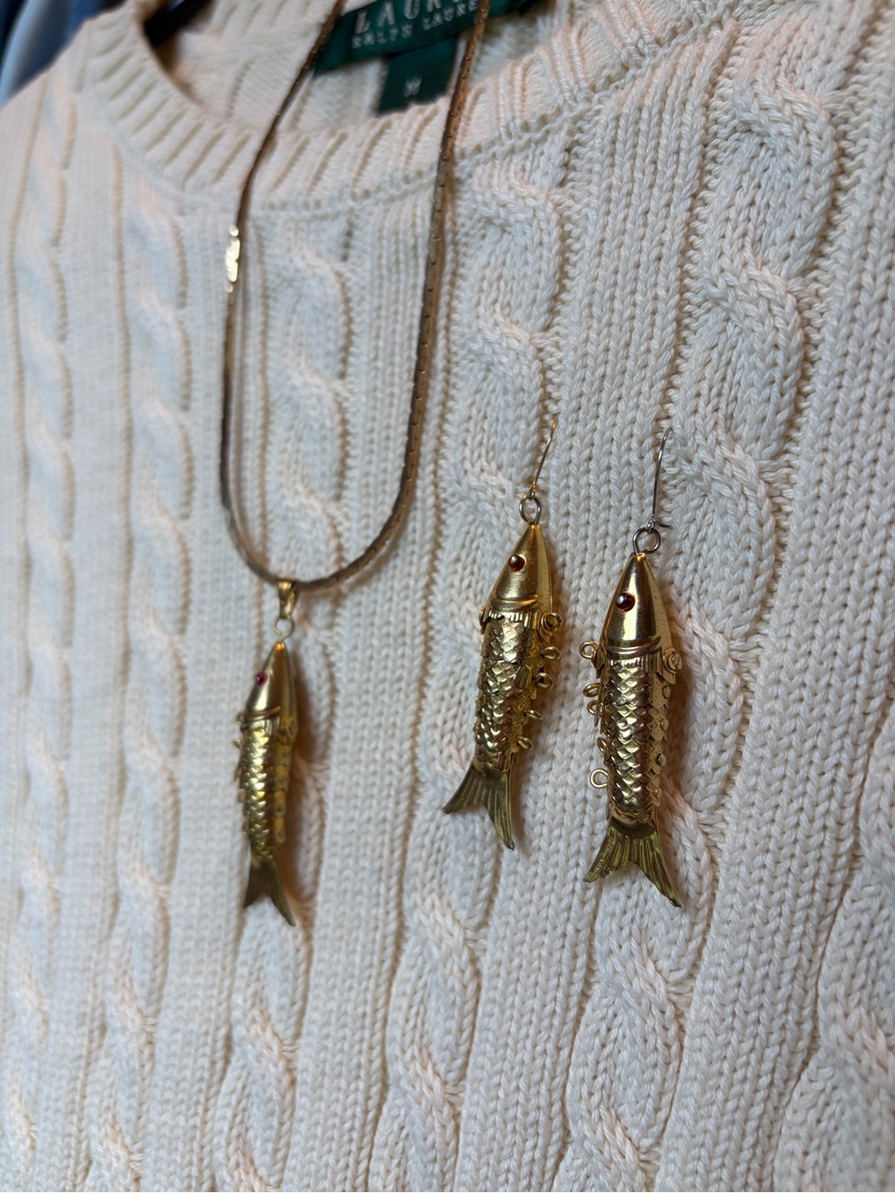 Vintage Fish Jewelry Set